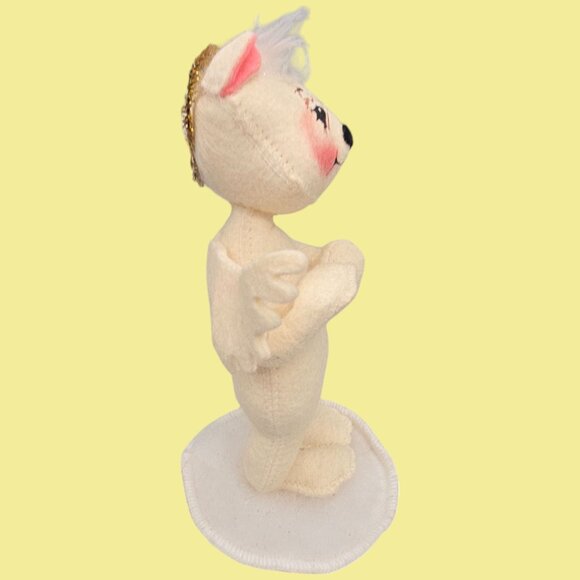 Annalee Mobilitee Dolls Vintage Angel Bear Figurine With Halo & Wings 7.5" - Picture 7 of 8